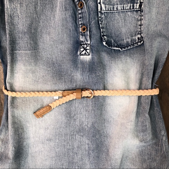 Art Class Denim Belted Dress M (7/8) - Picture 2 of 5